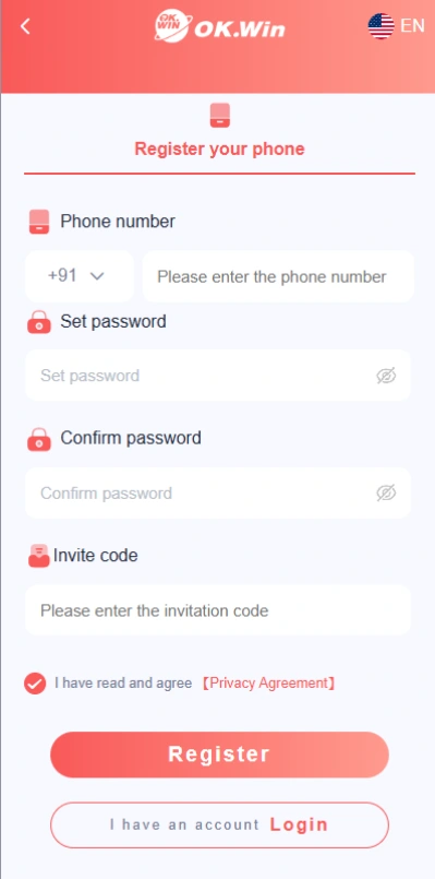 OK Win Register Process